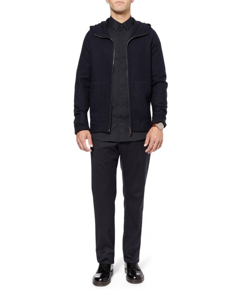 JIL SANDER（ジルサンダー）の「Jil Sander Slim-Fit Cotton-Blend Poplin Shirt（シャツ/ブラウス・メンズ・Blue・EU 43 (UK/US 17)/EU 42 (UK/US 16.5)）」の6枚目の写真