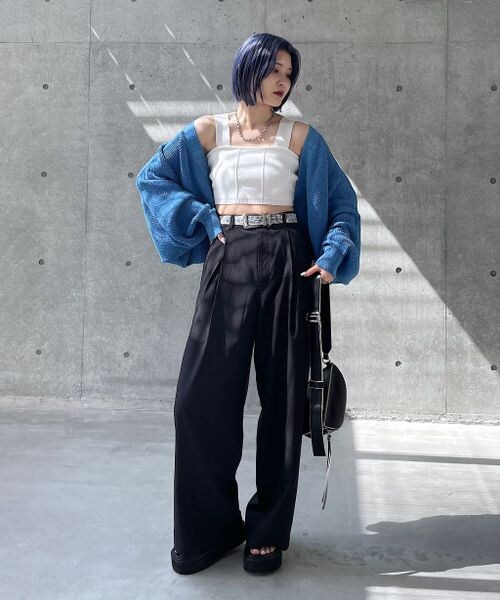 PAGEBOY（ページボーイ）の「スプリングニットボレロ（トップス・レディース・モノトーン08/ブラック09/グレージュ12/ブルー85・F）」の21枚目の写真