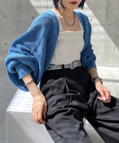 PAGEBOY（ページボーイ）の「スプリングニットボレロ（トップス・レディース・モノトーン08/ブラック09/グレージュ12/ブルー85・F）」の18枚目の写真