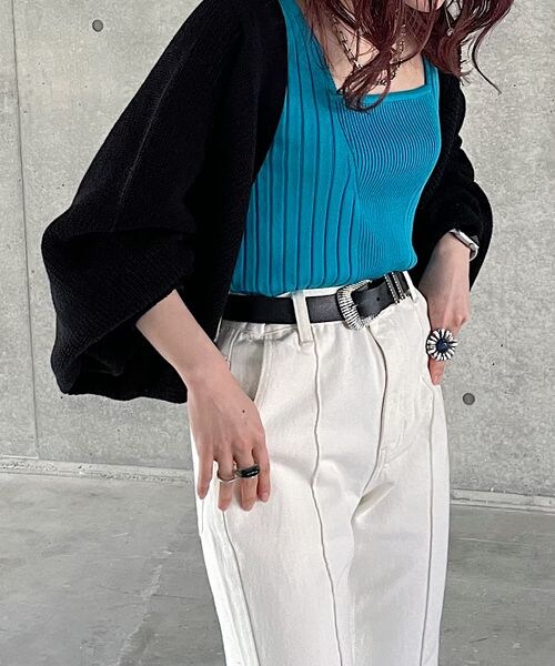 PAGEBOY（ページボーイ）の「スプリングニットボレロ（トップス・レディース・モノトーン08/ブラック09/グレージュ12/ブルー85・F）」の10枚目の写真