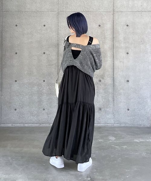 PAGEBOY（ページボーイ）の「スプリングニットボレロ（トップス・レディース・モノトーン08/ブラック09/グレージュ12/ブルー85・F）」の8枚目の写真