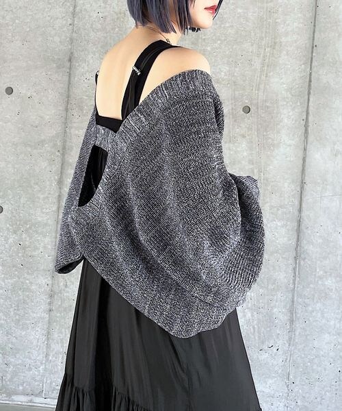 PAGEBOY（ページボーイ）の「スプリングニットボレロ（トップス・レディース・モノトーン08/ブラック09/グレージュ12/ブルー85・F）」の6枚目の写真