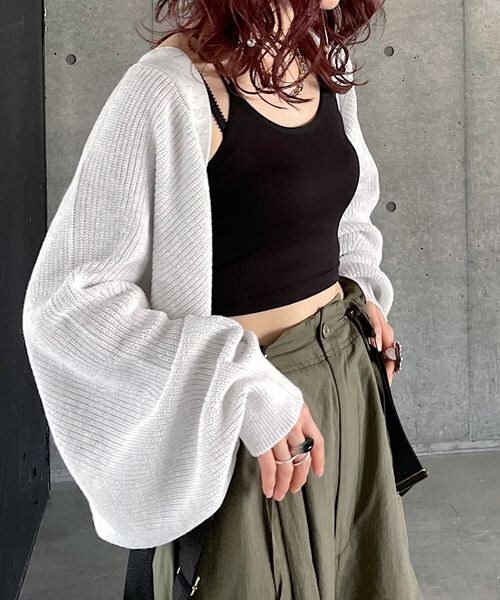 PAGEBOY（ページボーイ）の「スプリングニットボレロ（トップス・レディース・モノトーン08/ブラック09/グレージュ12/ブルー85・F）」の15枚目の写真