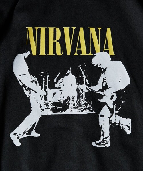 NIRVANA（ニルヴァーナ）の「別注 ビッグシルエット プリントTシャツ/バックプリント【限定展開】（その他・ブラック・S）」の3枚目の写真