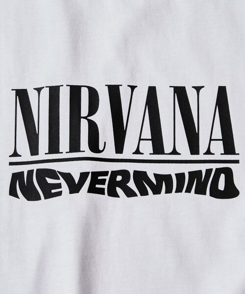 NIRVANA（ニルヴァーナ）の「別注 ビッグシルエット プリントTシャツ/NEVER MIND【限定展開】（その他・ホワイト/ブラック・S）」の4枚目の写真