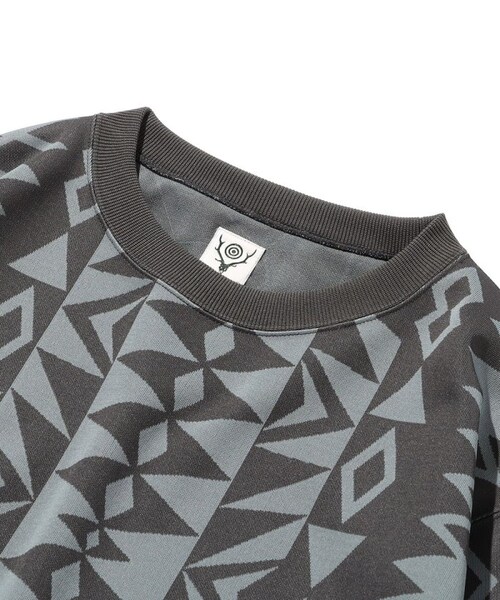 South2 West8（サウスツーウェストエイト）の「Crew Neck Sweat Shirt - Poly Jq/クルーネック スウエット（トップス・その他/柄１・M）」の2枚目の写真