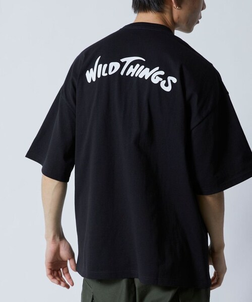 WILD THINGS（ワイルドシングス）の「別注 バックアーチロゴ ワンポイント刺繍 クルーネックTシャツ/ポケT【限定展開】（その他・ホワイト/グレー/ブラック/ベージュ/グリーン・S）」の14枚目の写真