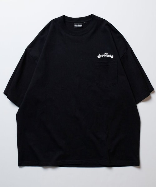 WILD THINGS（ワイルドシングス）の「別注 バックアーチロゴ ワンポイント刺繍 クルーネックTシャツ/ポケT【限定展開】（その他・ホワイト/グレー/ブラック/ベージュ/グリーン・S）」の10枚目の写真