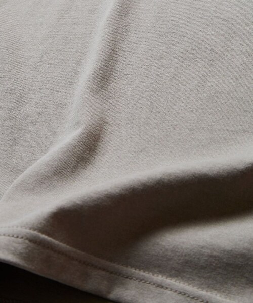 WILD THINGS（ワイルドシングス）の「別注 バックアーチロゴ ワンポイント刺繍 クルーネックTシャツ/ポケT【限定展開】（その他・ホワイト/グレー/ブラック/ベージュ/グリーン・S）」の7枚目の写真