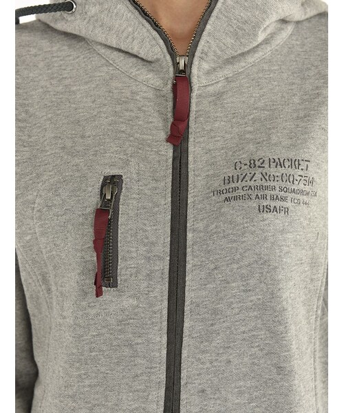 AVIREX（アヴィレックス）の「DS L/S RIDER-S LONG（トップス・レディース・GREY/RED/SAGE・S/M/L）」の5枚目の写真