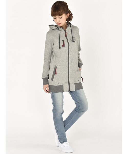 AVIREX（アヴィレックス）の「DS L/S RIDER-S LONG（トップス・レディース・GREY/RED/SAGE・S/M/L）」の9枚目の写真