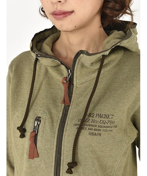 AVIREX（アヴィレックス）の「DS L/S RIDER-S LONG（トップス・レディース・GREY/RED/SAGE・S/M/L）」の22枚目の写真