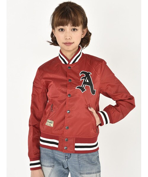 AVIREX（アヴィレックス）の「DS AVI-L NYLON AWARD（ジャケット/アウター・レディース・RED/NAVY・S/M）」の19枚目の写真
