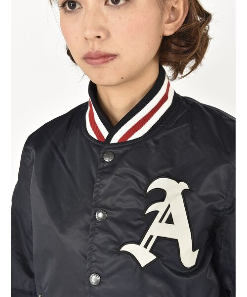 AVIREX（アヴィレックス）の「DS AVI-L NYLON AWARD（ジャケット/アウター・レディース・RED/NAVY・S/M）」の5枚目の写真