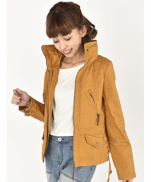 AVIREX（アヴィレックス）の「LACE UP MIL.ZIP JKT（ジャケット/アウター・レディース・CHARCOL/MUSTERD/SAGE・S/M）」の12枚目の写真