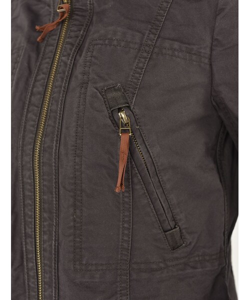 AVIREX（アヴィレックス）の「LACE UP MIL.ZIP JKT（ジャケット/アウター・レディース・CHARCOL/MUSTERD/SAGE・S/M）」の5枚目の写真