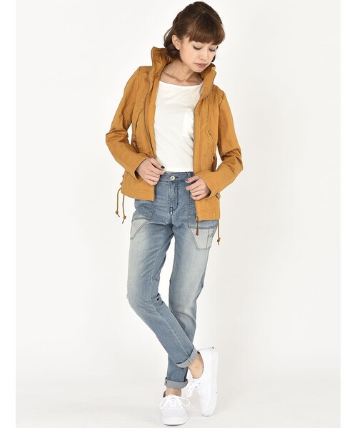 AVIREX（アヴィレックス）の「LACE UP MIL.ZIP JKT（ジャケット/アウター・レディース・CHARCOL/MUSTERD/SAGE・S/M）」の22枚目の写真