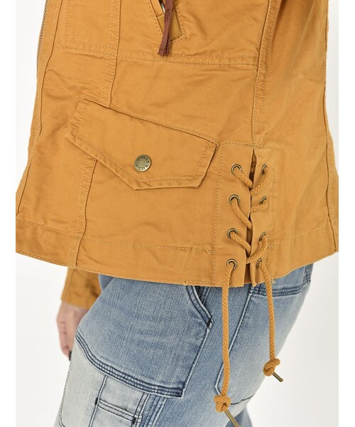 AVIREX（アヴィレックス）の「LACE UP MIL.ZIP JKT（ジャケット/アウター・レディース・CHARCOL/MUSTERD/SAGE・S/M）」の17枚目の写真