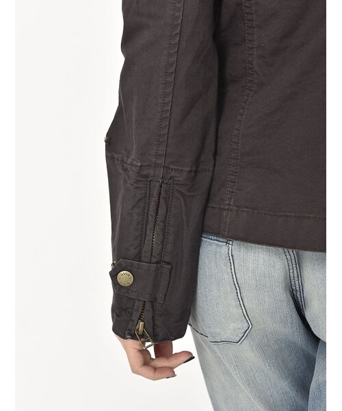 AVIREX（アヴィレックス）の「LACE UP MIL.ZIP JKT（ジャケット/アウター・レディース・CHARCOL/MUSTERD/SAGE・S/M）」の7枚目の写真