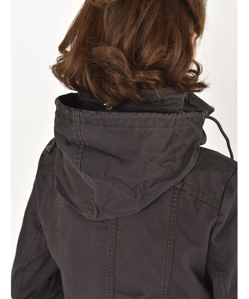 AVIREX（アヴィレックス）の「LACE UP MIL.ZIP JKT（ジャケット/アウター・レディース・CHARCOL/MUSTERD/SAGE・S/M）」の9枚目の写真