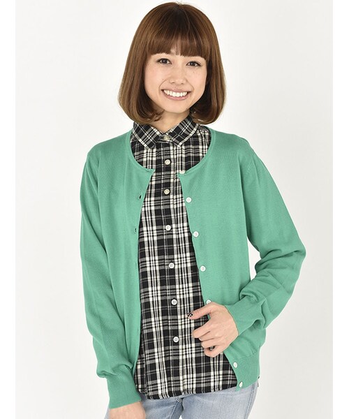 Rinajour（リナジュール）の「グログラン カーディガン（トップス・レディース・OFF/WHITE/ROYAL/YELLOW/GREEN・F）」の9枚目の写真