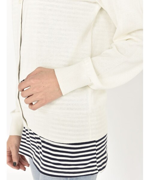 Rinajour（リナジュール）の「グログラン カーディガン（トップス・レディース・OFF/WHITE/ROYAL/YELLOW/GREEN・F）」の5枚目の写真