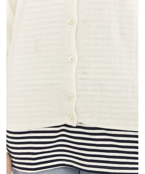 Rinajour（リナジュール）の「グログラン カーディガン（トップス・レディース・OFF/WHITE/ROYAL/YELLOW/GREEN・F）」の6枚目の写真