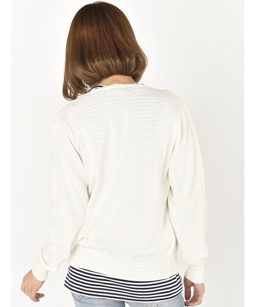 Rinajour（リナジュール）の「グログラン カーディガン（トップス・レディース・OFF/WHITE/ROYAL/YELLOW/GREEN・F）」の3枚目の写真