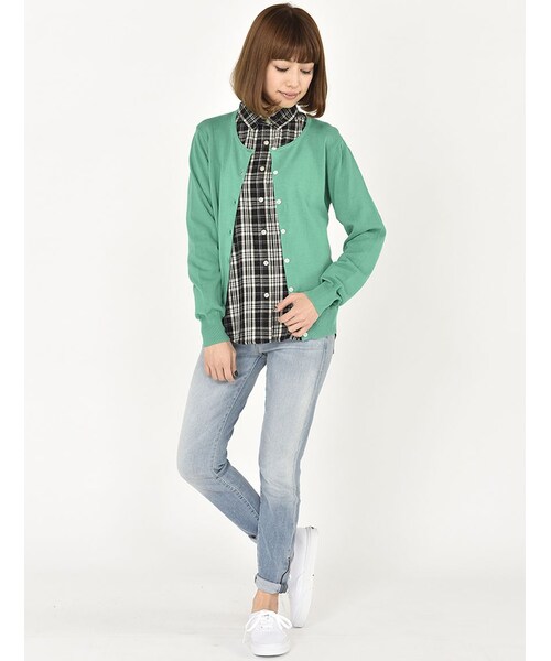 Rinajour（リナジュール）の「グログラン カーディガン（トップス・レディース・OFF/WHITE/ROYAL/YELLOW/GREEN・F）」の16枚目の写真