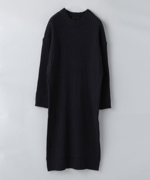 JEANASIS（ジーナシス）の「【先行予約】5Gリブロングワンピース（ワンピース/ドレス・レディース・アイボリー/ダークネイビー・FREE）」の2枚目の写真