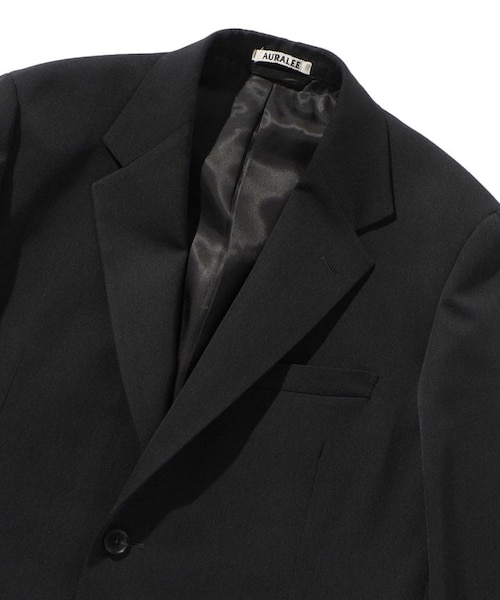 AURALEE(オーラリー)の「LIGHT WOOL MAX GABARDINE JACKET/ライト ウール ギャバジン ジャケット(ジャケット/アウター・ブラック・3)」の2枚目の写真