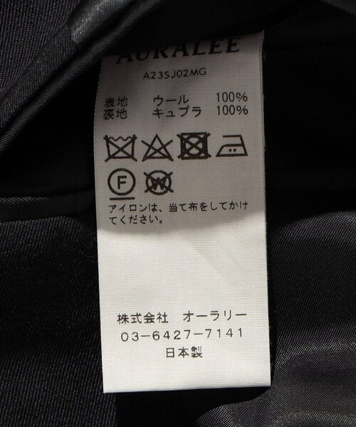AURALEE(オーラリー)の「LIGHT WOOL MAX GABARDINE JACKET/ライト ウール ギャバジン ジャケット(ジャケット/アウター・ブラック・3)」の10枚目の写真
