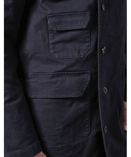 MR.OLIVE（ミスターオリーブ）の「MR.OLIVE STRETCH SERGE OVERDYED COTTON /SEMI DOUBLE WORK COAT（ジャケット/アウター・メンズ・ホワイト/アーミーグリーン/ネイビー・S/M/L）」の10枚目の写真