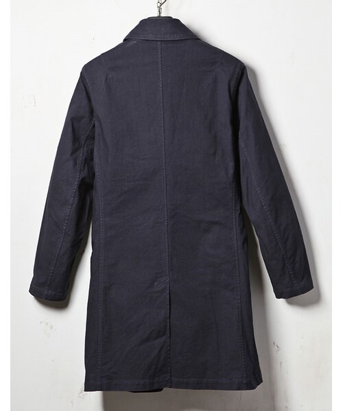 MR.OLIVE（ミスターオリーブ）の「MR.OLIVE STRETCH SERGE OVERDYED COTTON /SEMI DOUBLE WORK COAT（ジャケット/アウター・メンズ・ホワイト/アーミーグリーン/ネイビー・S/M/L）」の5枚目の写真