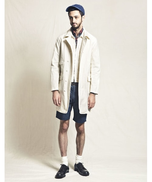 MR.OLIVE（ミスターオリーブ）の「MR.OLIVE STRETCH SERGE OVERDYED COTTON /SEMI DOUBLE WORK COAT（ジャケット/アウター・メンズ・ホワイト/アーミーグリーン/ネイビー・S/M/L）」の13枚目の写真