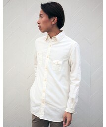 MR.OLIVE | MR.OLIVE 5OZ SALVAGE CHAMBRAY / LONG LENGTH WORK SHIRT(トップス)