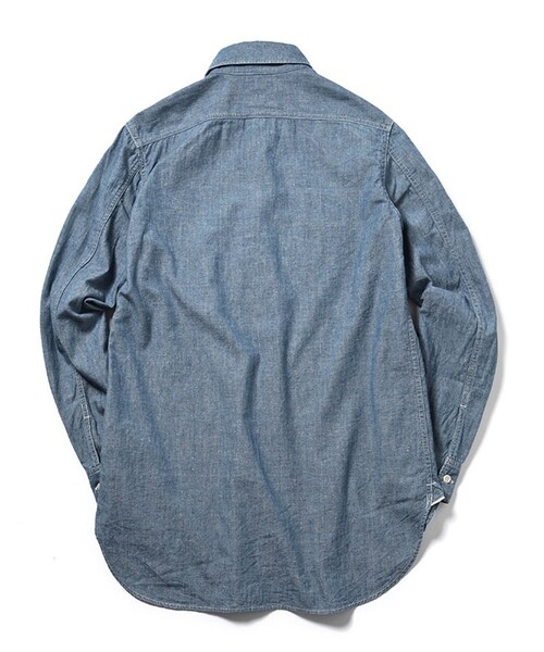MR.OLIVE（ミスターオリーブ）の「MR.OLIVE 5OZ SALVAGE CHAMBRAY / LONG LENGTH WORK SHIRT（トップス・メンズ・ホワイト/インディゴ/レッド・S/M/L）」の5枚目の写真