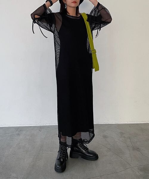 PAGEBOY（ページボーイ）の「メッシュSETワンピース（ワンピース/ドレス・レディース・オフホワイト05/ブラック09/チャコール18・F）」の13枚目の写真