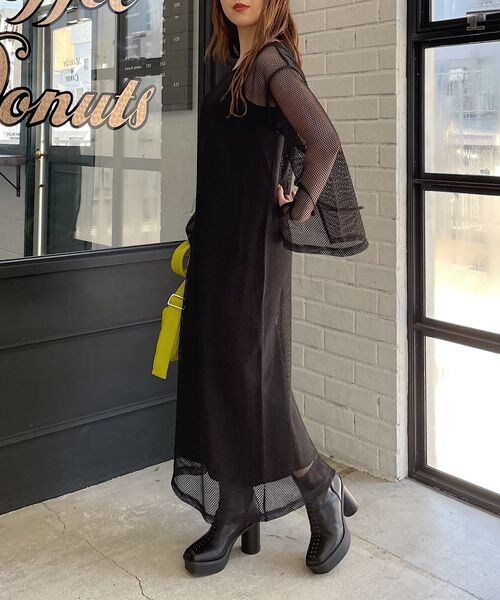 PAGEBOY（ページボーイ）の「メッシュSETワンピース（ワンピース/ドレス・レディース・オフホワイト05/ブラック09/チャコール18・F）」の18枚目の写真