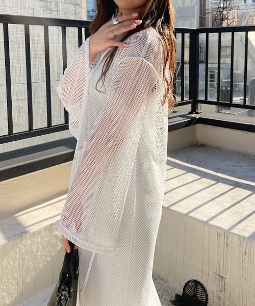 PAGEBOY（ページボーイ）の「メッシュSETワンピース（ワンピース/ドレス・レディース・オフホワイト05/ブラック09/チャコール18・F）」の10枚目の写真