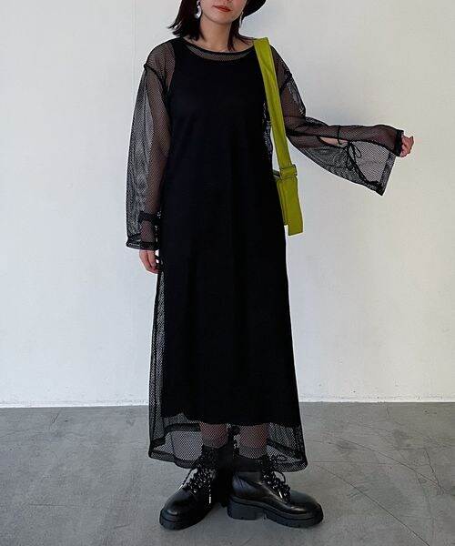 PAGEBOY（ページボーイ）の「メッシュSETワンピース（ワンピース/ドレス・レディース・オフホワイト05/ブラック09/チャコール18・F）」の17枚目の写真