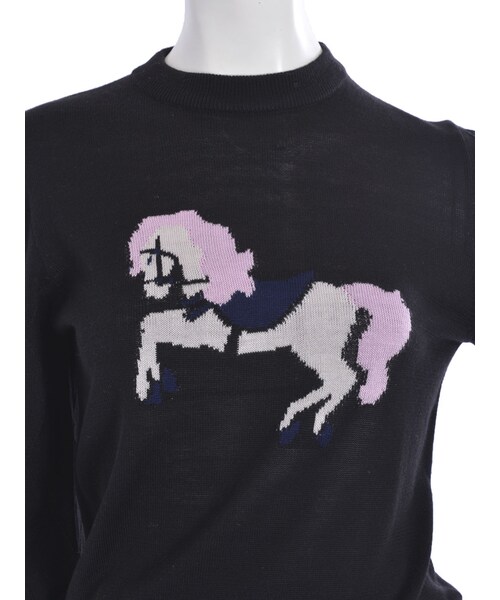 merry jenny（メリージェニー）の「H/Gメリーゴーラウンドハイネックニット（トップス・レディース・オフホワイト/ブラック/ピンク/アイスブルー・F）」の12枚目の写真