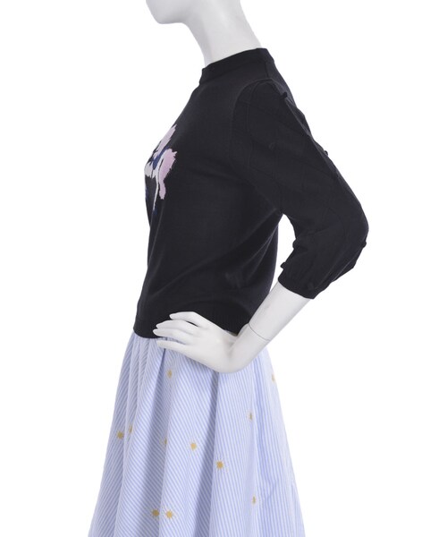 merry jenny（メリージェニー）の「H/Gメリーゴーラウンドハイネックニット（トップス・レディース・オフホワイト/ブラック/ピンク/アイスブルー・F）」の10枚目の写真