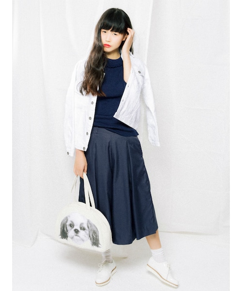 merry jenny(メリージェニー)の「タフタタックワイドパンツ(パンツ・レディース・アイボリー/アイスブルー/ネイビー・S/M)」の5枚目の写真