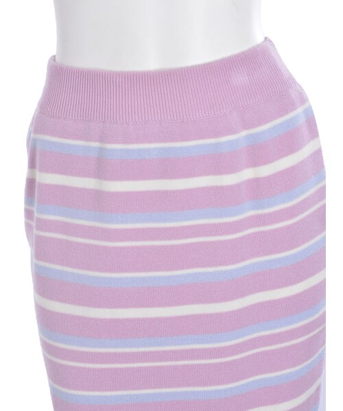 merry jenny（メリージェニー）の「ボーダーニットタイトスカート（スカート・レディース・ピンク/イエロー/ネイビー・F）」の9枚目の写真