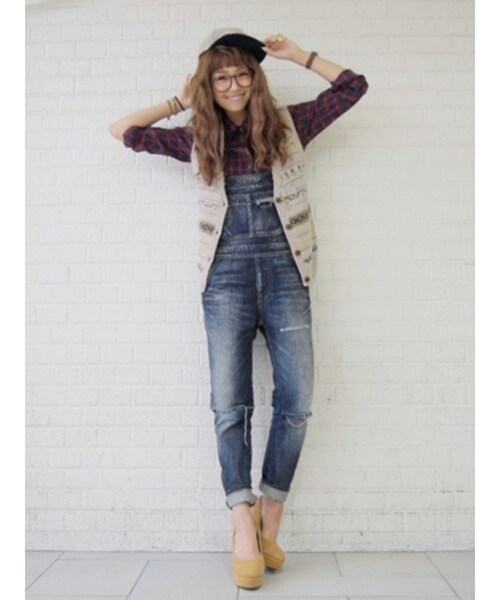 Ungrid（アングリッド）の「ヴィンテージサルエルサロペット（オールインワン・サロペット・レディース・ブルー/インディゴ・M/S）」の3枚目の写真