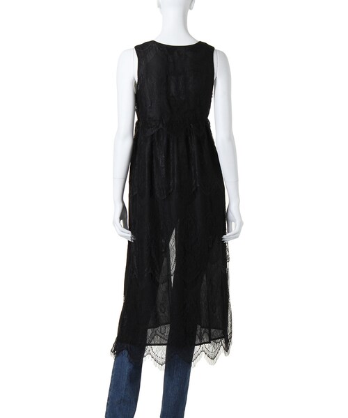 Ungrid（アングリッド）の「【Lady Like】レースロングジレ（ワンピース/ドレス・レディース・オフホワイト/ブラック・F）」の5枚目の写真