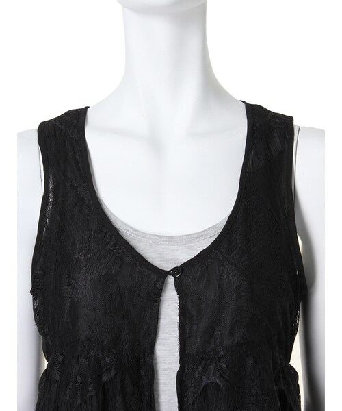 Ungrid（アングリッド）の「【Lady Like】レースロングジレ（ワンピース/ドレス・レディース・オフホワイト/ブラック・F）」の6枚目の写真