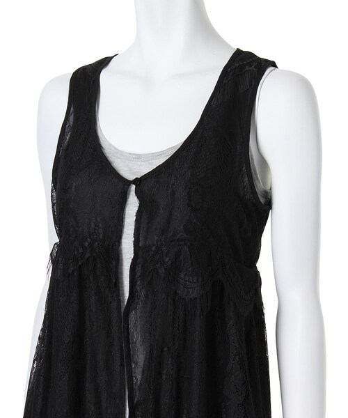 Ungrid（アングリッド）の「【Lady Like】レースロングジレ（ワンピース/ドレス・レディース・オフホワイト/ブラック・F）」の7枚目の写真