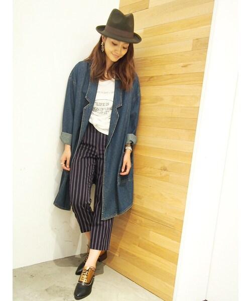 Ungrid（アングリッド）の「《sweet10月号掲載》【Casual】デニムロングガウン（ジャケット/アウター・レディース・インディゴ・F）」の3枚目の写真